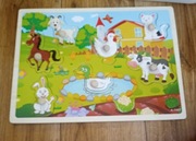 TG67287 KLOCKI EDUKACYJNE PUZZLE FARMA ZWIERZĄTKA