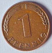 Niemcy RFN 1 fenig pfennig 1990 mennica J