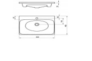 Umywalka Ravak Meblowa prostokątna Ravak Balance 46,5 cm biały