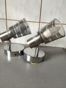 Lampa kinkiet regulowany chrom szkło plus żarówki dwie sztuki