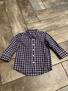 Koszula w kratkę z długim rękawem chłopięca H&M rozmiar 80