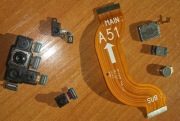 Samsung A51 - Komplet kamer, głośników + taśma
