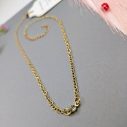 Naszyjnik * Cyrkonia Damski Subtelny Złoty Kolor Stal Szlachetna