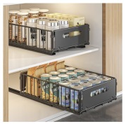 2x Szuflada teleskopowa Wysuwana do kuchni Cargo Kosz 24,5 x 37,5 x 10 cm