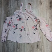 Bluzka kwiaty odkryte ramiona 40 L