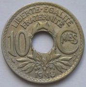 Francja 10 centimes 1918