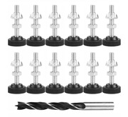 YONGQING 12 regulowanych nóżek z metalowym wiertłem, M8 x 50 mm