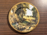 Talerz ozdobny porcelanowy wieś