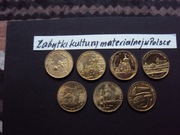 Komplet monet 2 zł 7szt Zabytki Kultury Materialnej w Polsce jak na foto