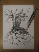 Rysunek: uwięziona - cienk - blok t. A4, 250 g/m2