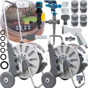 Profesjonalny Wózek z Wężem i Pistoletem Zraszającym - GardenFlow 50