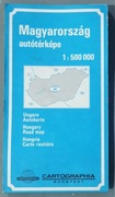 Mapa samochodowa Węgry 1984/85