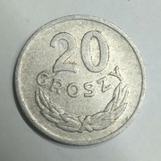 Moneta 20 groszy  1977 rok nie czyszczona 