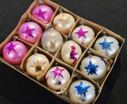 Bombki choinkowe Prl szklane retro ozdoby na choinkę vintage 