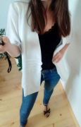 Biała marynarka damska/blezer, XL