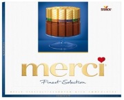 Czekoladki MERCI bombonierka mleczne250g z Niemiec