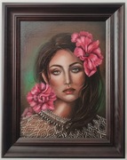 Obraz olejny rama portret 