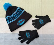 CZapka + rękawiczki "CUBUS" BATMAN r. 6-7lat