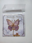 Metalowa zakładka do książki - fioletowy motyl