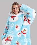 Koc bluza z kapturem oversize Bałwanek Premium