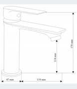 Złota bateria umywalkowa MEXEN