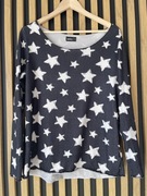 Granatowy sweter w białe gwiazdy – Janina, rozmiar 40