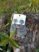 Oryginalne indyjskie kolczyki Chandbali Boho Etno Tribal Jhumka