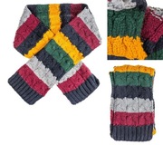 szal szalik warkocze pleciony kolorowy pastelowy wełniany