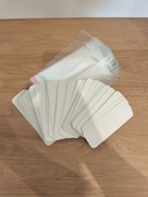 Zawieszka / Etykieta do biżuterii Biała + Folia 90 kompletów