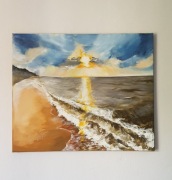 Ręcznie malowany obraz akrylowy - Joanna