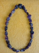 Okazały naszyjnik 78 cm - Ametyst naturalny surowe bryły 