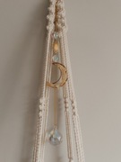 Kwietnik makramowy z księżycem sznurek naturalny