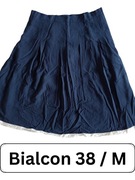 Gładka granatowa spódnica z wiskozy Bialcon 38 M