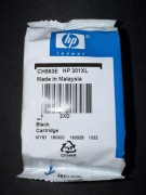 Oryginalny Tusz HP 301xl czarny