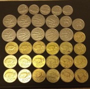 35 monet Islandia 1,5,10,50,100 kron 1984-2011 
