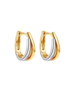 Dwukolorowe kolczyki złoto-srebrne Zezu jewelry