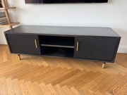 KARE DESIGN - Szafka RTV Nero 170x55 cm, czarna, metalowa