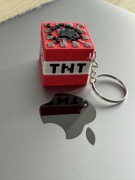 Brelok Minecraft TNT – figurka 3D do kluczy | prezent dla gracza