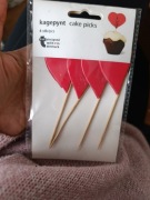 Ozdoby do babeczek serduszka walentynki 