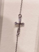 Nowa srebrna bransoletka krzyżyk