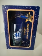 Zestaw na 40 urodziny szklanka + kieliszek nowe