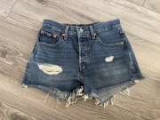 Krótkie spodenki szorty Levis 501 rozmiar W25 zapinane na guziki