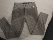 Spodnie męskie Hollister Skinny Chino w kratę - w28l30 - nowe z metkam