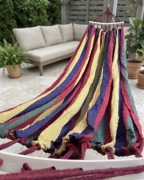 Hamak Ogrodowy XXL 250x150cm + poduszki 