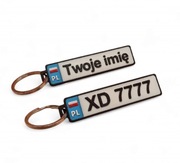 BRELOK REJESTRACJA PERSONALIZOWANY 3 SZTUKI