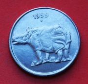 25  Paise  1999  B   r  -   Indie   Nosorożec