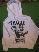 2PAC  Bluza z kapturem TUPAC -xs plus czarna