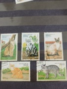 Zestaw znaczków koty