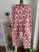 Wzorzyste eleganckie spodnie z bawełną Zara high waist L 40 97% cotton