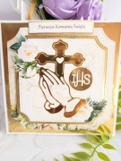 Kartka okolicznościowa na Komunię Świętą/ dziewczynka/ chłopiec . 